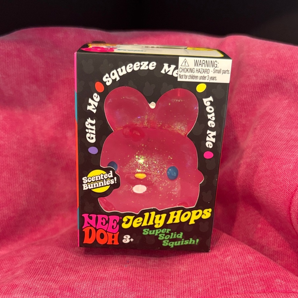 Nee Doh Jelly Hops Scented Bunny Toy - Pink “Sweet Snoozelefruit”